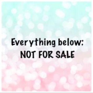 Not for sale/ Sold items